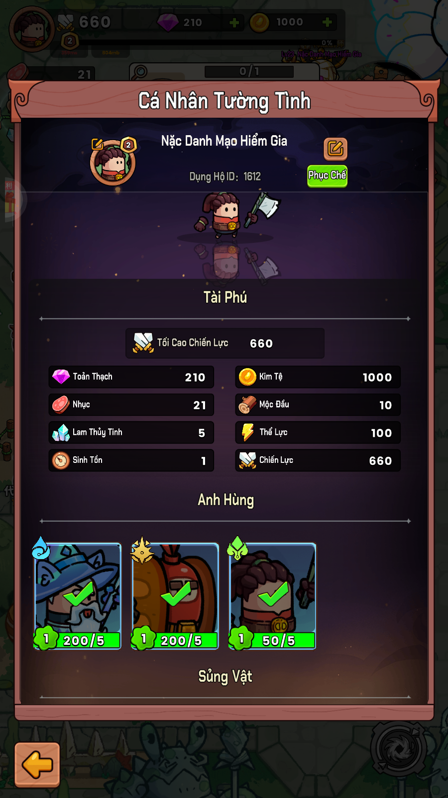 Tiểu Quái Vật Hắc Ám Private Việt Hoá- Giống game Thời Đại Anh Hùng