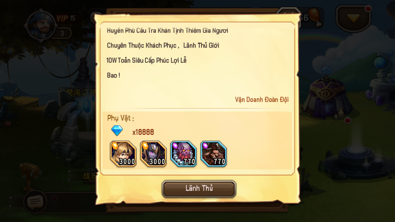 Dota Băng Băng Truyền Kỳ tặng VIP15 Việt Hóa
